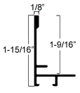 1-9/16 " stepped Titanium metal floater frame. This frame has a slim face and deep profile. It comes in 6 colors and features a horizontal brushed texture.