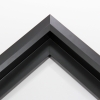 Unique geometric 1 " floater. The face of this molding features an off center peak which gives it a unique contrast in the right lighting. This frame comes in solid mars black with a dull satin finish.