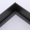 This simple, tapered edge canvas floater frame features a narrow face with a drop edge that widens internally toward the base. This style, in a classic matte black, lends a unique hovering effect to your framed canvas.
Display your favourite gallery wrapped Giclée print or painting with authentic, fine art style. These canvas floating frames are ideal for medium and large images mounted on 1,5 " deep (thick) stretcher bars.
*Note: These solid wood, custom canvas floaters are for stretched canvas prints and paintings, and raised wood panels.