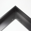 This metal floater picture frame has a smooth, matte black finish and flat, narrow (.25 ") face.
Ideal for medium to large size artwork on thick (1.5 " deep) stretcher bars. Border gallery wrapped Giclée canvas prints or paintings with this simple, modern frame for an authentic, fine art display.
*Note: These sturdy metal, custom canvas floaters are for stretched canvas prints and paintings, and raised wood panels.
Nielsen mf14-21 Profile