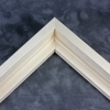 This deep, stair step floating canvas frame in soft, natural wood features a shallow recessed stair below the outer face. The canvas will hover neatly, resting on the lowest, flat edge.
Give an authentic, fine art display to your favourite canvas Giclée print or acrylic painting. This canvas floating frame is ideal for medium, large or extra large canvases on thick (1.5 " deep) stretcher bars.
*Note: These solid wood, custom canvas floaters are for stretched canvas prints and paintings, and raised wood panels.